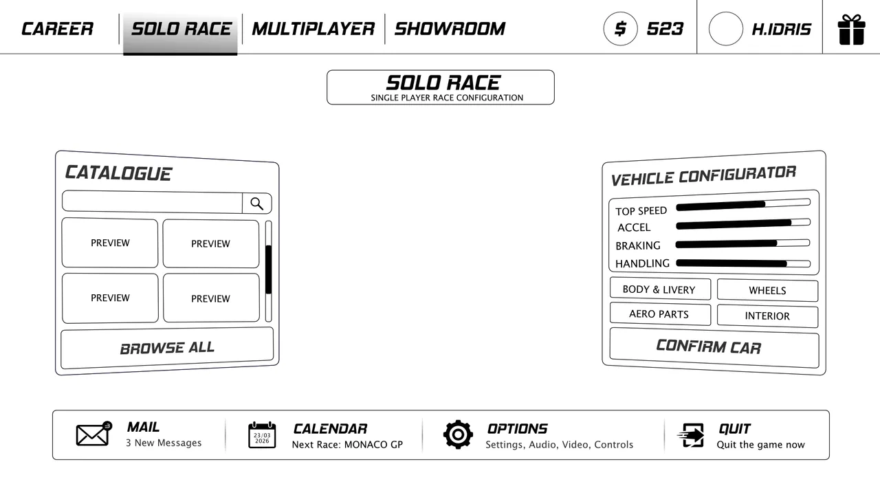 Nocturne Drive wireframe 3